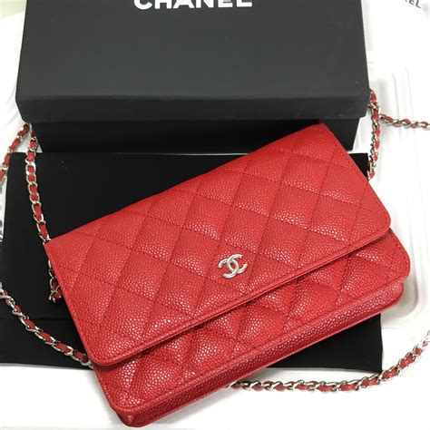 chanel wallet on chain red|preloved Chanel wallet on chain.